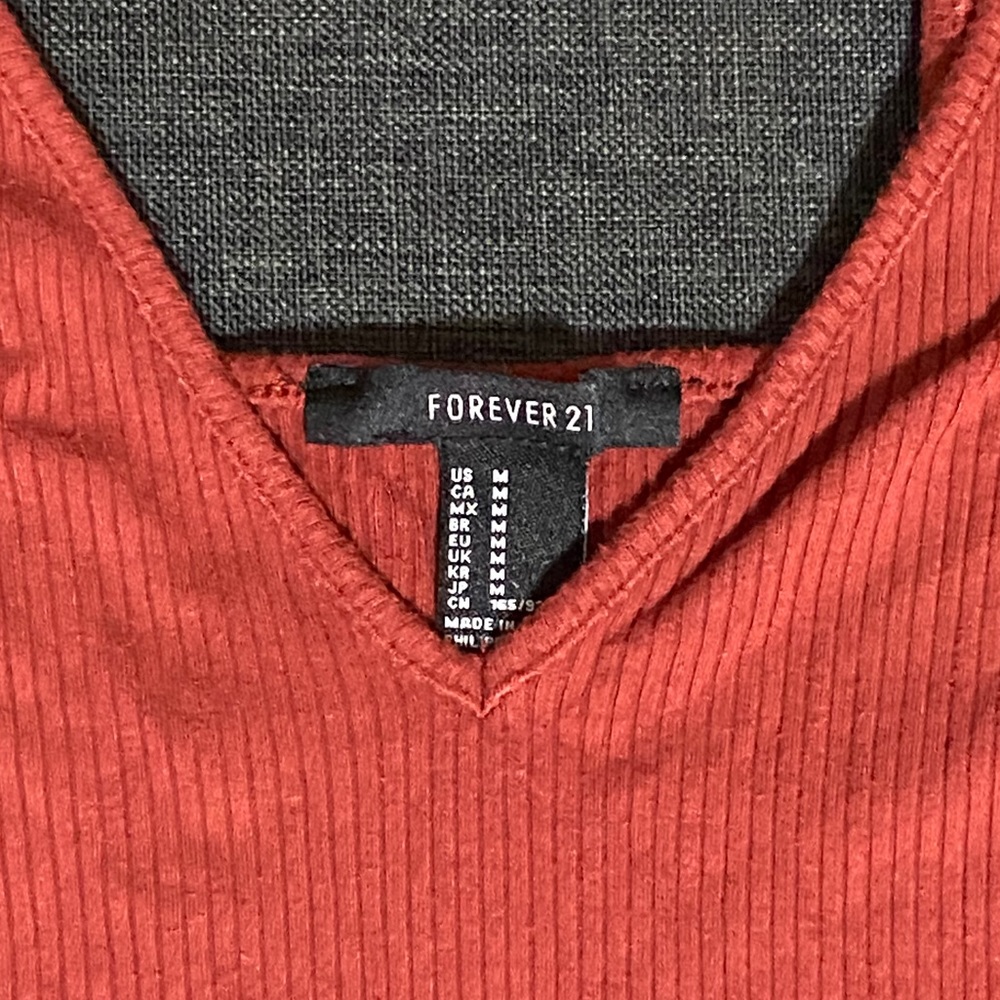 Forever 21 Medium brick red bodysuit